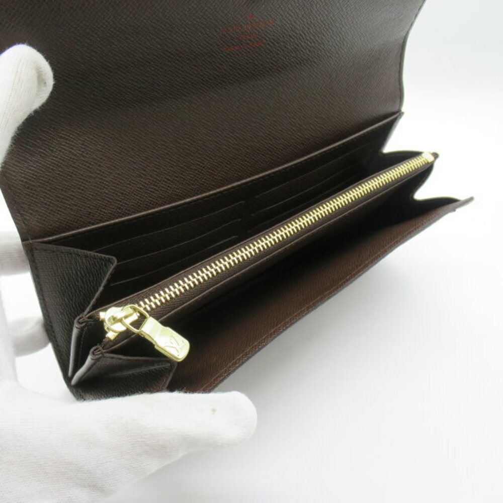 Louis Vuitton Sarah Portefeuille Wallet Bifold Canvas Damier Leather Brown - Picture 5 of 10